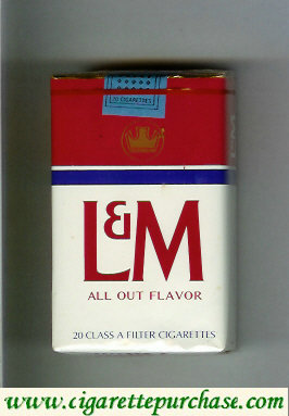 L&M All Out Flavor cigarettes soft box